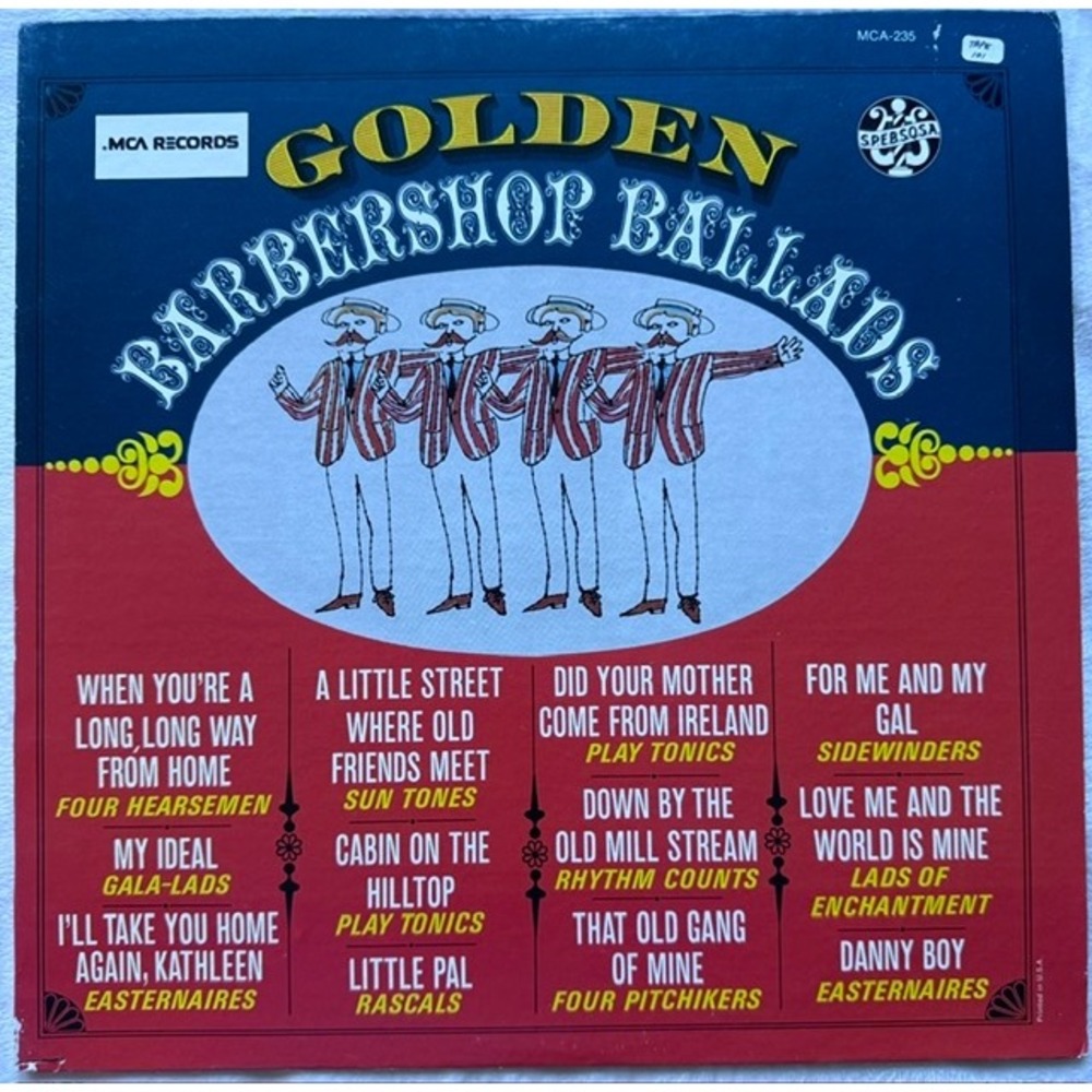 Golden Barbershop Ballads Vinyl LP MCA-235 Various Artists 1980 Vocal Quartet